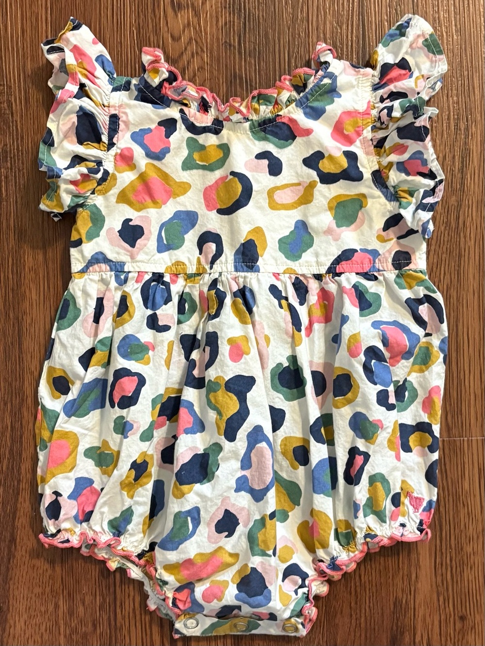 Pink Chicken Ruffle Bubble Romper 6-12m